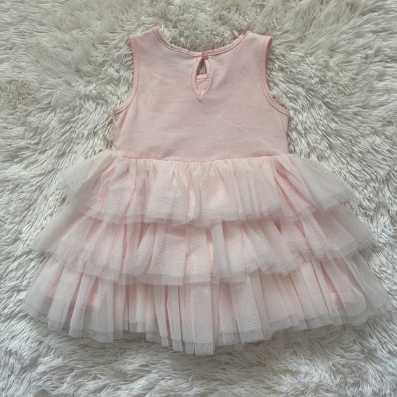 The Children's Place Pink Rose Ruffled Tool Easter Dress 12-18m - Picture 5 of 6